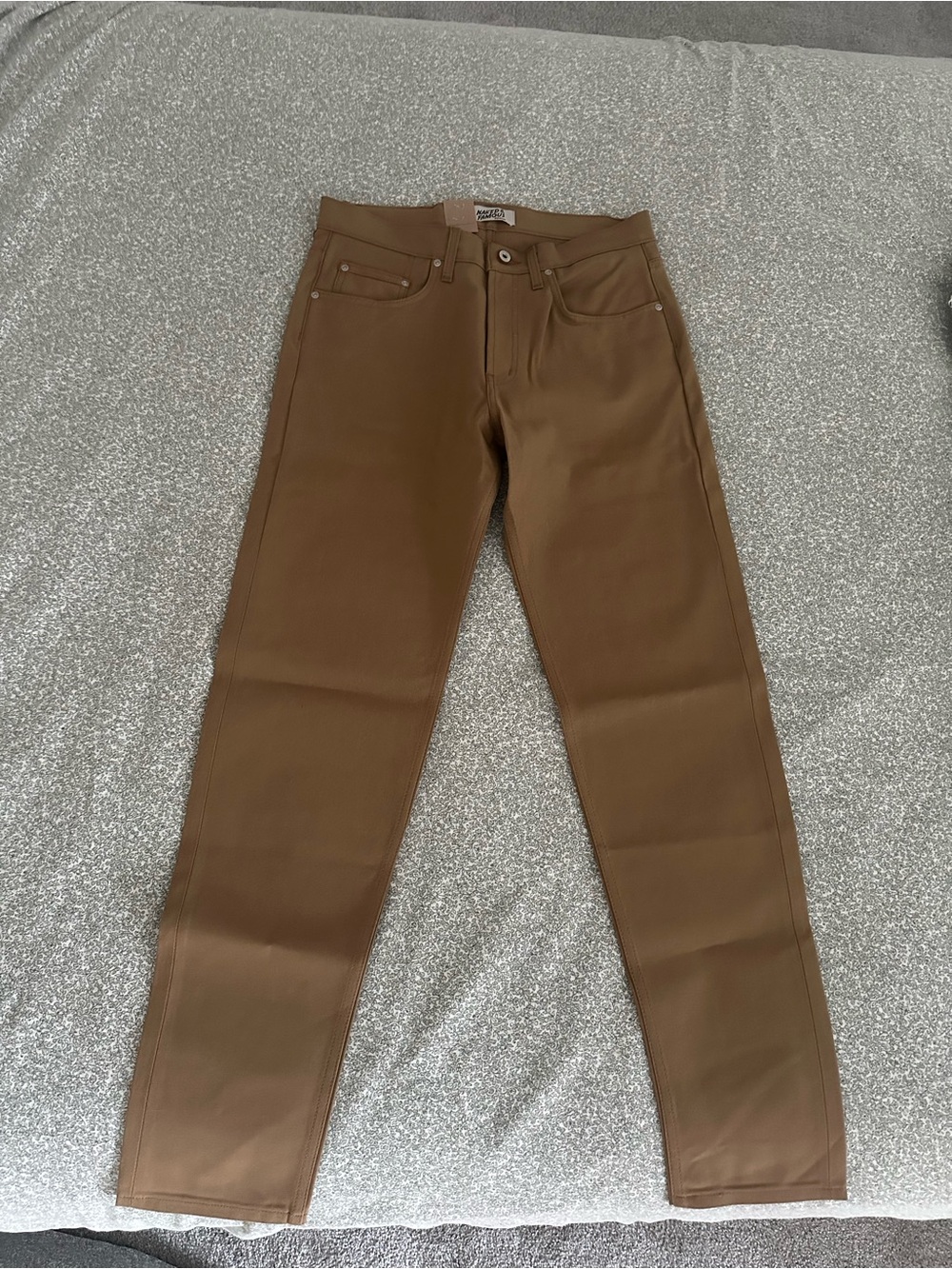 !!BRAND NEW!! Naked and Famous Duck Canvas Khaki Selvedge Pant, size 32 - Picture 2 of 7